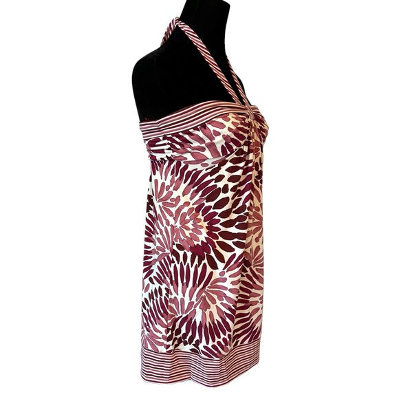 BCBGMAXAZRIA Wine Stretch Tunic Halter Top Dress Small - Picture 6 of 8